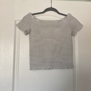 Art Class, girls 10/12 nice dress top, white with black stripes